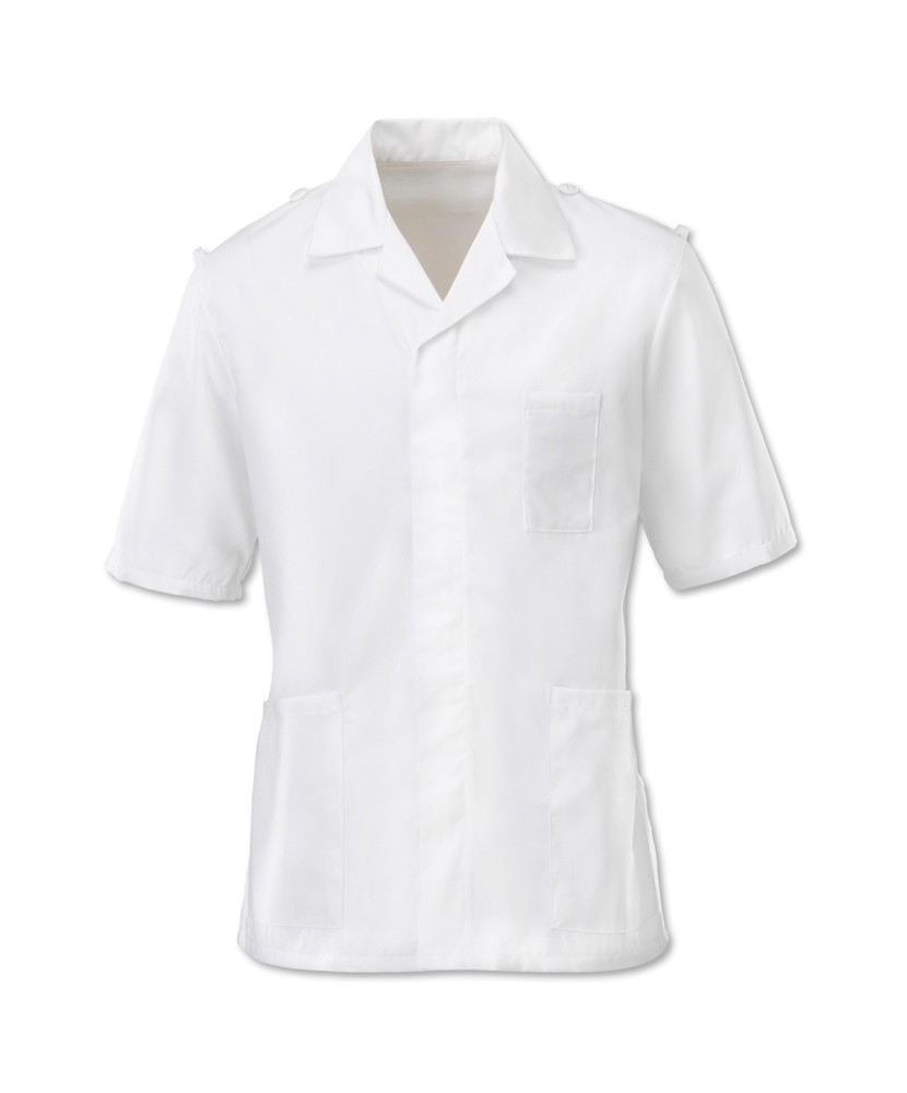 H572 Men's Epaulette Tunic White